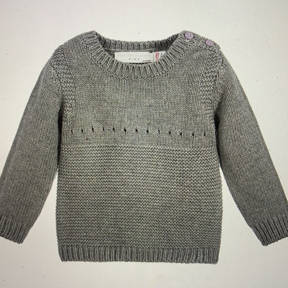 Stella McCartney baby grey knitted bunny sweater - Picture 2 of 3